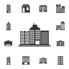 Office building icon. Simple element illustration. Office building symbol design  from Buildings collection set. Can be used for web and mobile