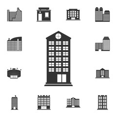 Residential building icon. Simple element illustration. Residential building symbol design  from Buildings collection set. Can be used for web and mobile
