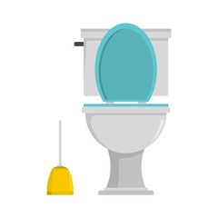 Comfort toilet icon. Flat illustration of comfort toilet vector icon for web