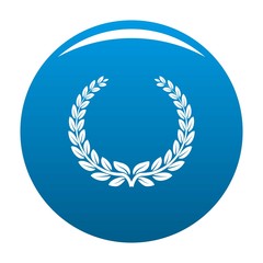 Anniversary wreath icon. Simple illustration of anniversary wreath vector icon for any design blue