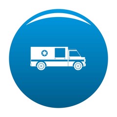 First aid icon. Simple illustration of first aid vector icon for any design blue