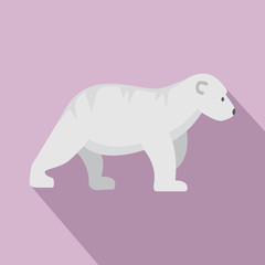 Polar bear kid icon. Flat illustration of polar bear kid vector icon for web design
