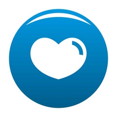 Loving heart icon. Simple illustration of loving heart vector icon for any design blue