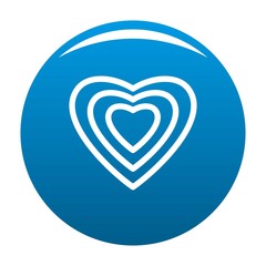 Human heart icon. Simple illustration of human heart vector icon for any design blue