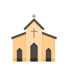 Chapel icon. Flat illustration of chapel vector icon for web