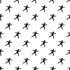Stick figure stickman pattern vector seamless repeating for any web design