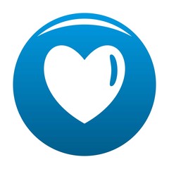 Warm human heart icon. Simple illustration of warm human heart vector icon for any design blue