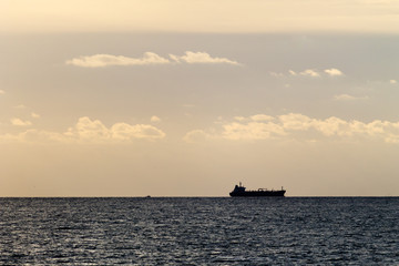 Obraz premium Distant Cargo Ship 2