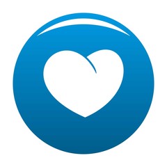 Angelic heart icon. Simple illustration of angelic heart vector icon for any design blue