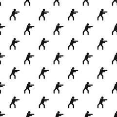 Stick figure stickman pattern vector seamless repeating for any web design