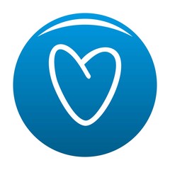 Golden heart icon. Simple illustration of golden heart vector icon for any design blue