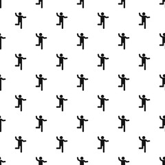 Stick figure stickman pattern vector seamless repeating for any web design
