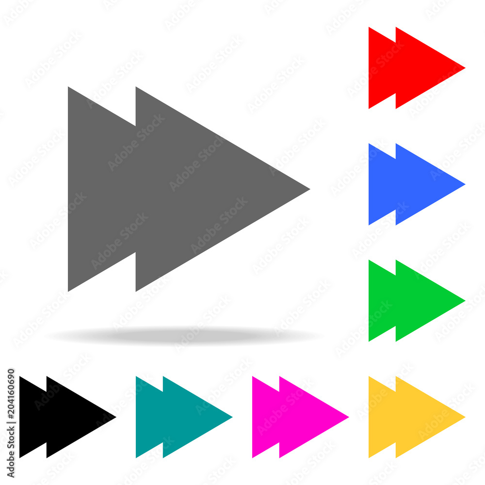Poster fast forward icons. elements of human web colored icons. premium quality graphic design icon. simple