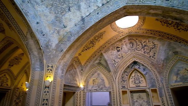 Interior of the medieval Sultan Amir Ahmad Bathhouse, Kashan, Iran