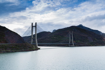 Reservoir of Barrios de Luna, Spain