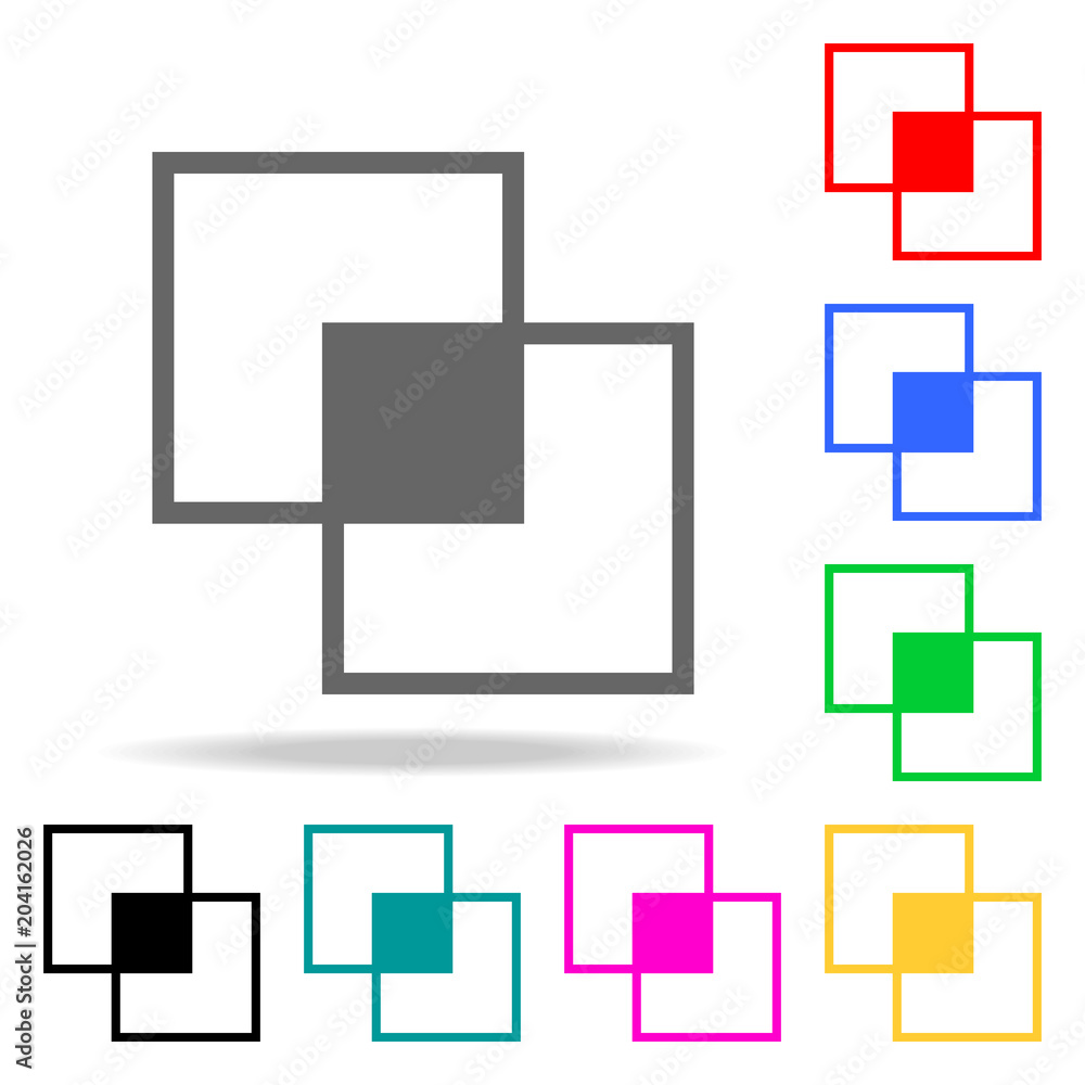 Poster connected layers icons. elements of human web colored icons. premium quality graphic design icon. si