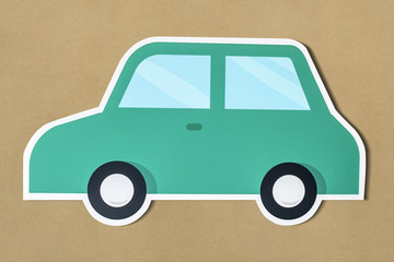 Car for transport icon isolated