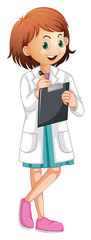 Fototapeta premium A Female Doctor Writing Report