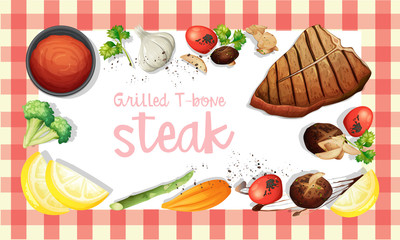 Grilled T-Bone Stake Element Template
