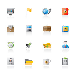 Business and office icons - vector icon set