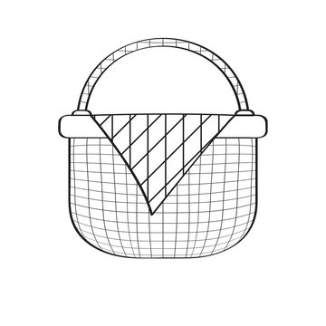 Empty Picnic Basket Sketch