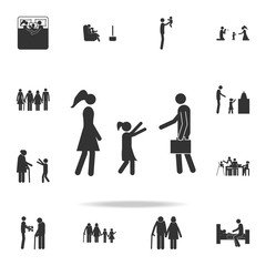 child meets his father from work icon. Detailed set of family icons. Premium graphic design. One of the collection icons for websites, web design, mobile app
