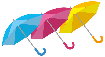 梅雨　開いている雨傘3本 © kintomo