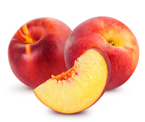 peach fruits Isolated