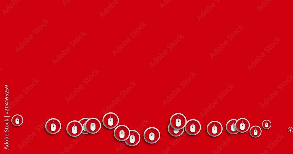 Poster animation modern abstract mouse icons motion background.