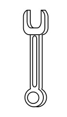 wrench icon over white background, vector illustration