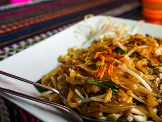 (Pad Thai) Fried noodle Thai style