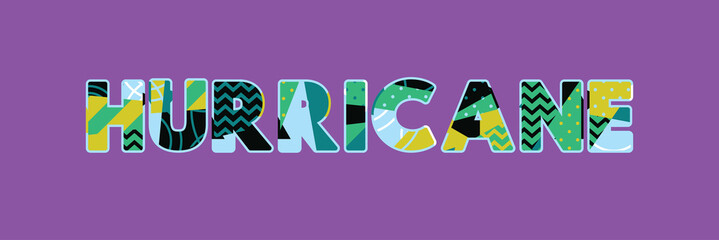 Hurricane Concept Word Art Illustration