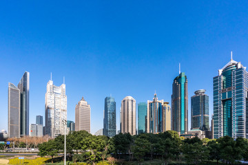 Obraz premium modern office building in shanghai