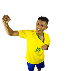 Brazilian fan soccer vibrant person