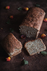 slice of bread pan hecho en casa rebanada