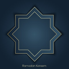 Ramadan Kareem greeting card with arabic ornament. Vector