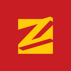 Sign of the letter Z. Vector Illustration.