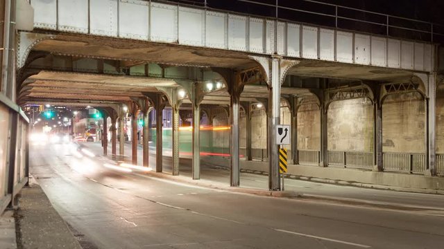 Toronto Time-lapse Summerhill Bridge Night