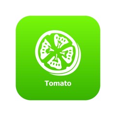 Tomato icon green vector