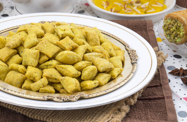 Indian Tea Time Spicy Methi Para Snack Also Know As Namak Para or Namkeen is a Crunchy Savoury Snack of India and Pakistan.