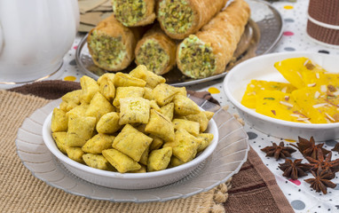 Indian Tea Time Spicy Methi Para Snack Also Know As Namak Para or Namkeen is a Crunchy Savoury Snack of India and Pakistan.