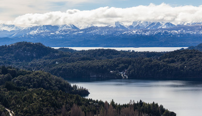 Fototapeta na wymiar view of a lake in Colonia Suiza - Bariloche