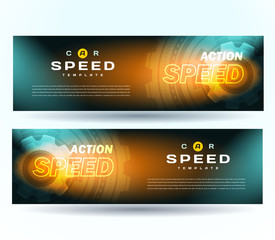 Banner speed. Car top gear element