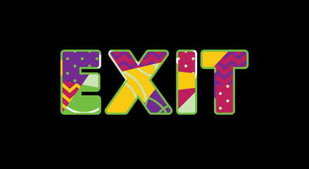 Exit Concept Word Art Illustration