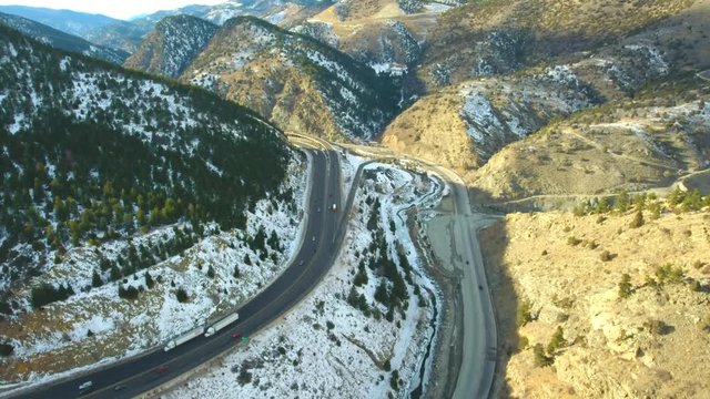High mountain pass out side of Denver Colorado going toward the ski resorts.