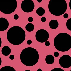 seamless oattern with black circles on a colorful background