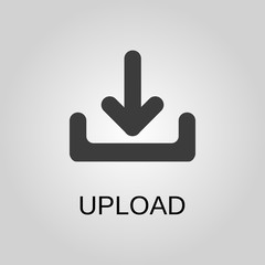 Upload icon. Upload symbol. Flat design. Stock - Vector illustration