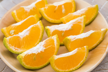 Fototapeta na wymiar Fresh Orange Fruit Slices