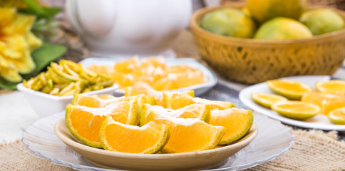 Fresh Orange Fruit Slices