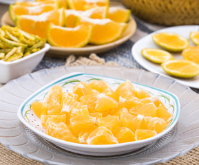 Fresh Orange Fruit Slices
